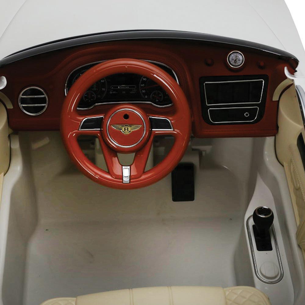 Masinuta electrica cu roti din cauciuc Bentley Bentayga White Bentley imagine noua