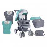 Carucior landou cu maner reversibil Combi Green & Grey Friends