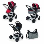 Carucior transformabil 3 in 1 Foppapedretti Bikini Plus Rosu