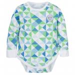 Body cu maneca lunga plus mint Figuri Geometrice 68 cm