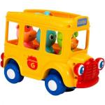 Jucarie bebelusi Vitamina G autobuz scolar cu figurine lumini si sunete