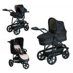 Set carucior Rapid 3 Plus Trio Set Caviar/Beige
