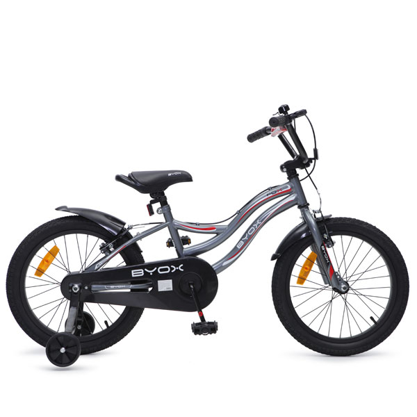Bicicleta pentru copii cu roti ajutatoare Byox Fox 18 inch Byox imagine 2022