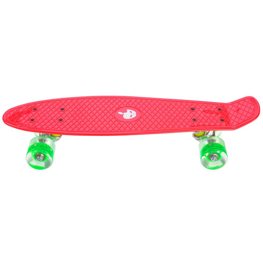 Penny board mad abec-7 roti luminoase red