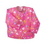 Bavetica multifunctionala cu maneci lungi Green Sprouts Pink Wildflowers 2-4 ani