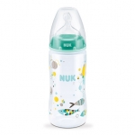 Biberon PP 300 ml+Tetina silicon orificiu Mediu mar.1 NUK First Choice (0-6 luni)