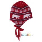 Caciulita din lana merinos si bumbac organic Iobio Polar Cassis 3