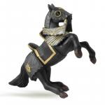 Figurina Papo cal negru in armura
