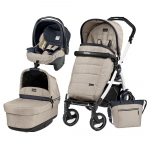 Carucior 3 in 1 Peg Perego Book Plus 51 S Black&White Pop-Up Elite Luxe Beige