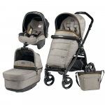 Carucior 3 in 1 Peg Perego Book Plus Black Matt POP-UP Elite Luxe Grey