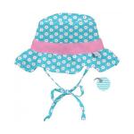Palarie reversibila iPlay SPF 50+ Aqua Daisy 0-6 luni