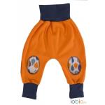 Pantaloni din bumbac organic Iobio Orange Melange 74/80