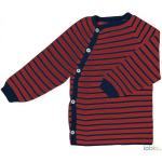 Pulover Kimono din lana merinos impletita Iobio Berry/Dark Blue 62/68