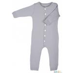 Salopeta overall din lana merinos organica impletita Iobio Grey 74/80