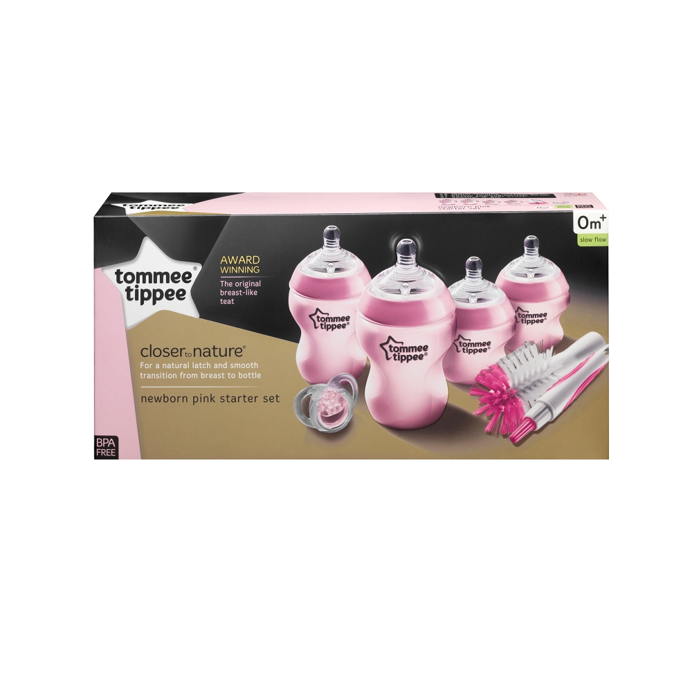 Kit biberoane colorate nou nascut Tommee Tippee fete