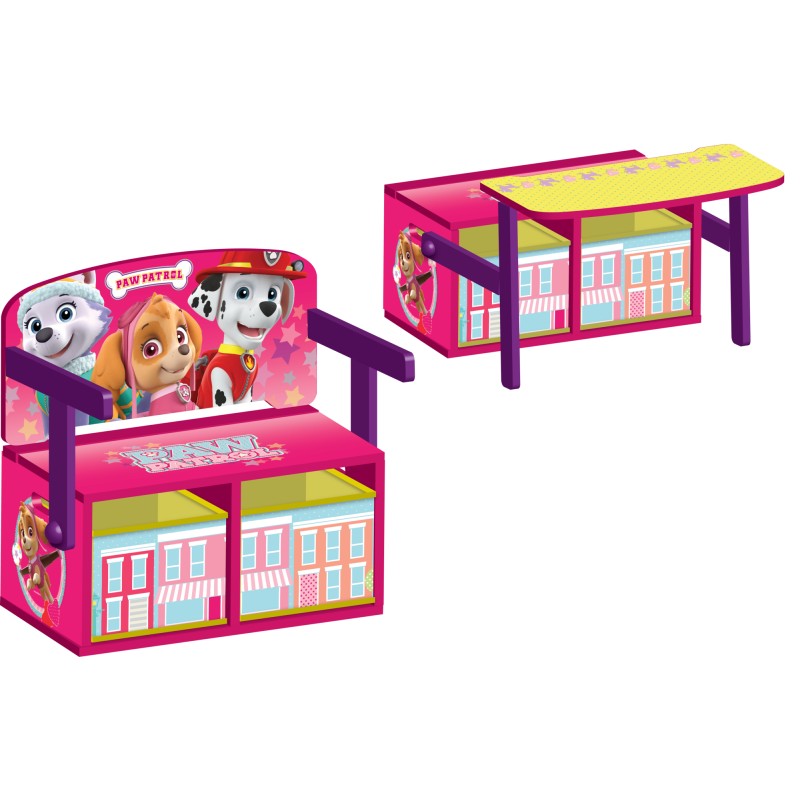 Mobilier 2 in 1 pentru depozitare jucarii paw patrol girl