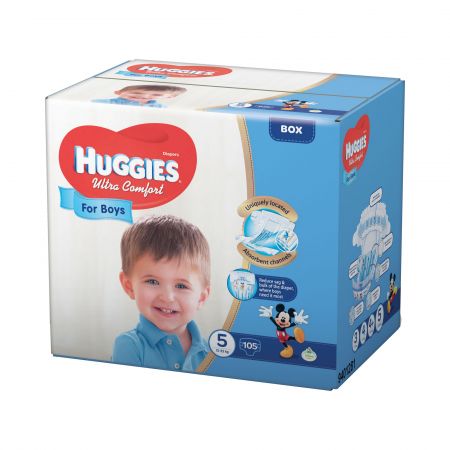 Scutece Huggies Ultra Confort BOX 5 Boy 12-22 kg 105 buc 105 imagine noua responsabilitatesociala.ro