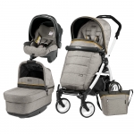 Carucior 3 In 1 Peg Perego Book Plus 51 Black&White POP-UP Elite Luxe Grey
