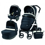 Carucior 3 In 1 Peg Perego Book Plus S Black&White POP-UP Elite Luxe Blue