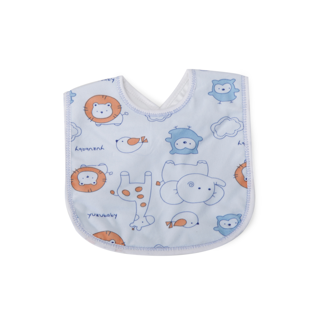 Bavetica impermeabila din bumbac puppy blue