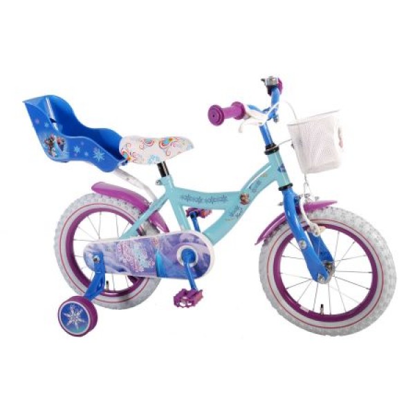 Bicicleta copii Volare Frozen cu roti ajutatoare 14 inch nichiduta.ro
