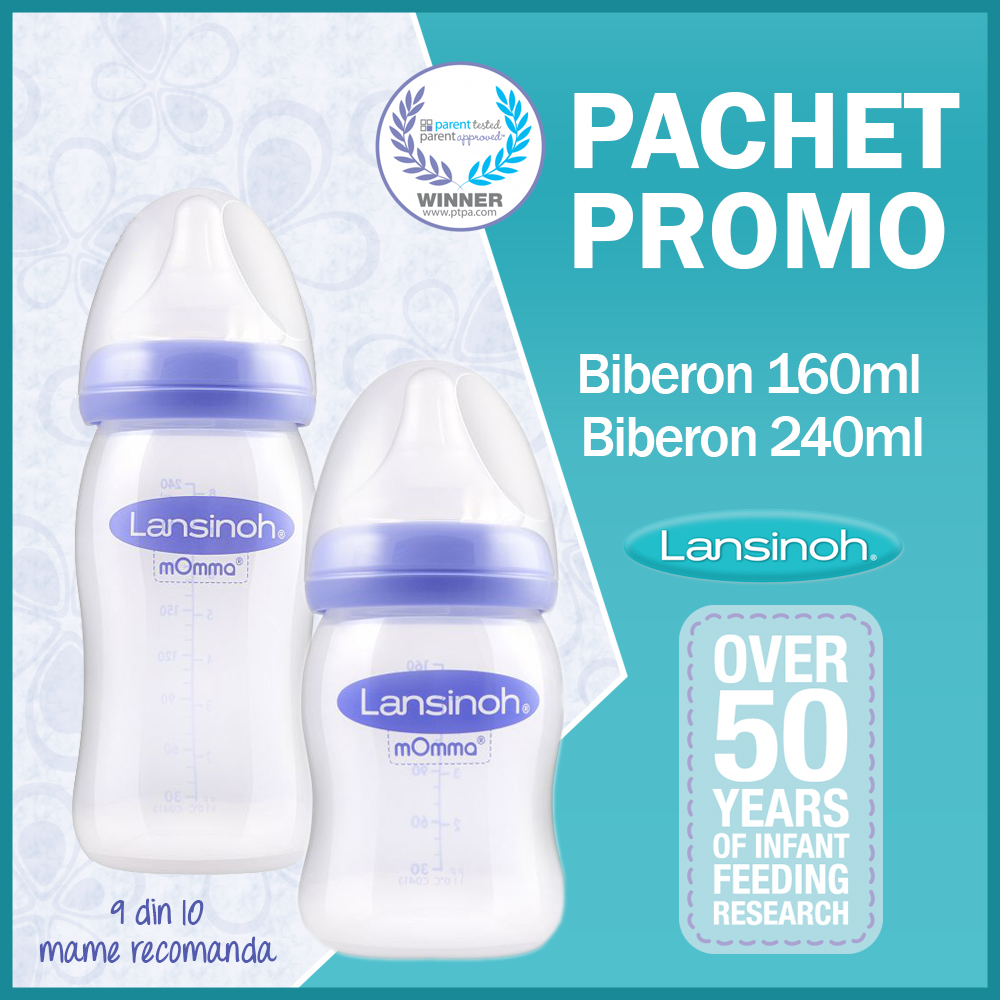 Pachet promo biberon 160 ml + biberon 240 ml
