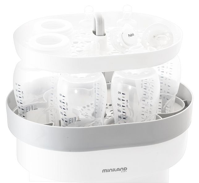 Sterilizator universal pentru 6 biberoane Steamy Miniland Alimentatie imagine noua