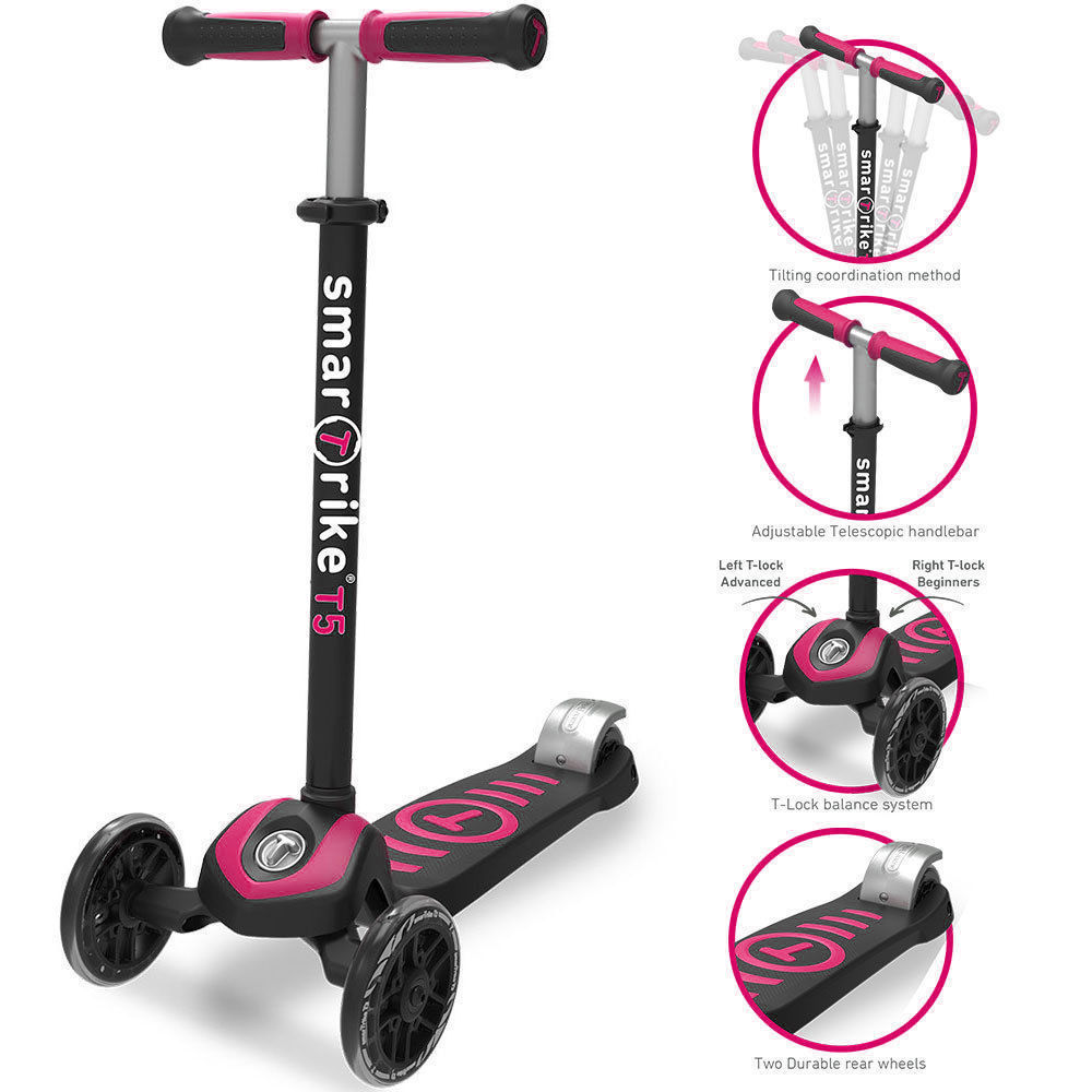 Trotineta pentru copii Smart Trike T5 Pink - 1 | YEO