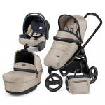 Carucior 3 in 1 Peg Perego Book Scout Matt Black Pop-Up Elite Luxe Beige