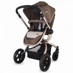 Carucior Coccolle 2 in 1 cu maner reversibil Maro