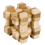Joc logic IQ din lemn bambus in cutie metalic 11