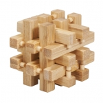 Joc logic IQ din lemn bambus n cutie metalic 2
