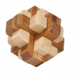 Joc logic IQ din lemn bambus n cutie metalic 4