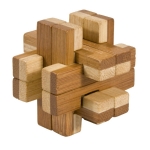 Joc logic IQ din lemn bambus in cutie metalic 8