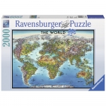 Puzzle harta lumii 2000 piese
