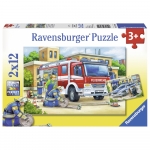 Puzzle politie si pompieri 2x12 piese