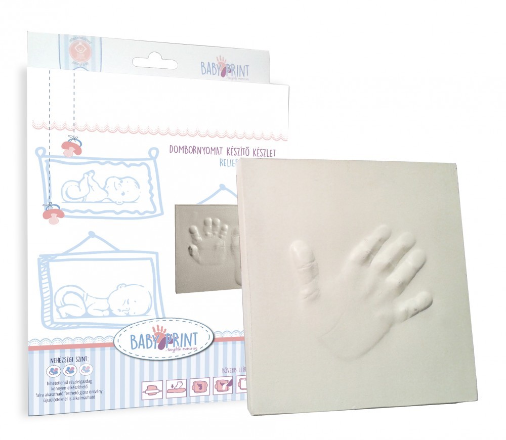 Amprenta ghips in relief baby print relief