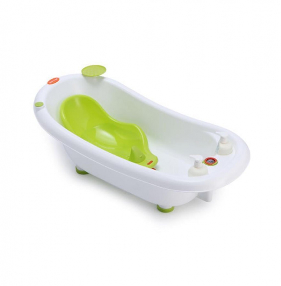 Cadita ergonomica cu reductor detasabil si termometru Little Mom Green