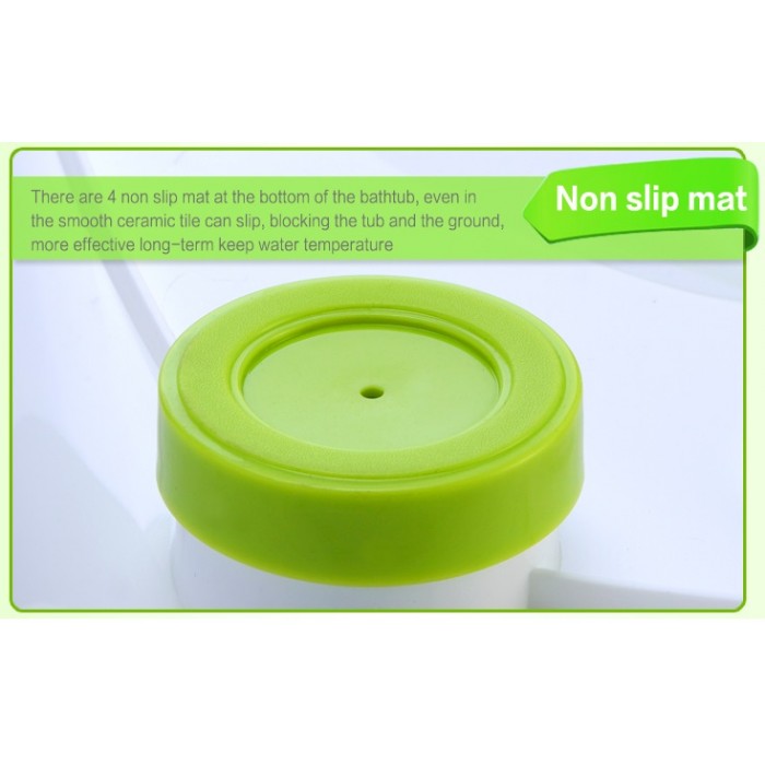 Cadita ergonomica cu reductor detasabil si termometru Little Mom Green - 1 | YEO