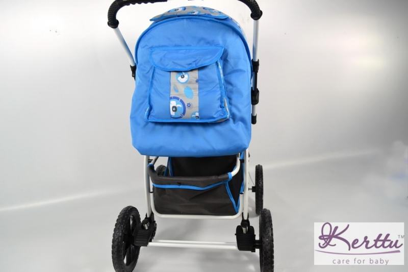 Carucior 2 in 1 kerttu tiger albastru cu model