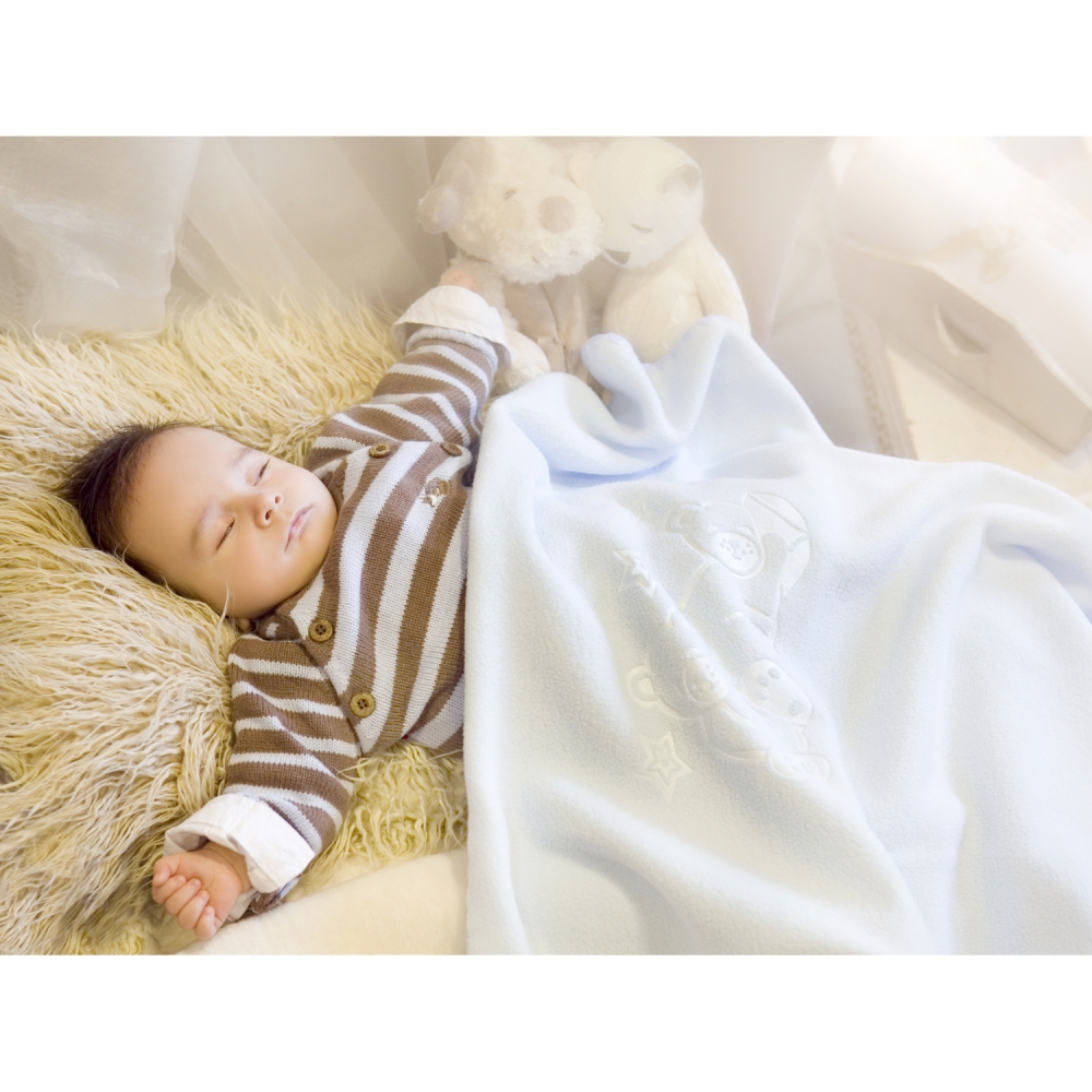 Paturica bebelusi cu model Polar Fleece 90 x 80 cm Womar Zaffiro PT-PF-03 bebelusi imagine noua responsabilitatesociala.ro