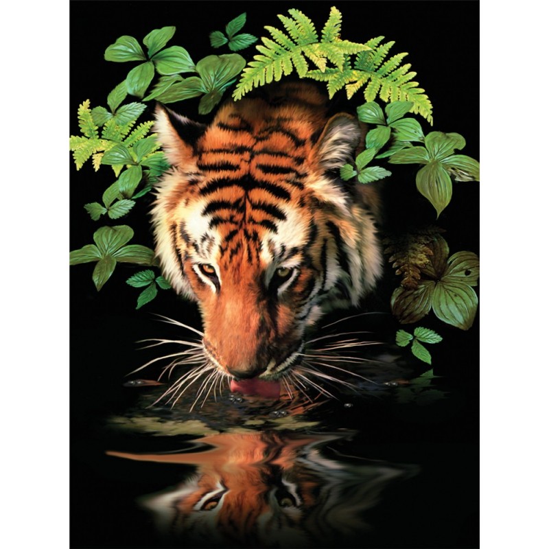 Prima mea pictura pe numere  Tigru
