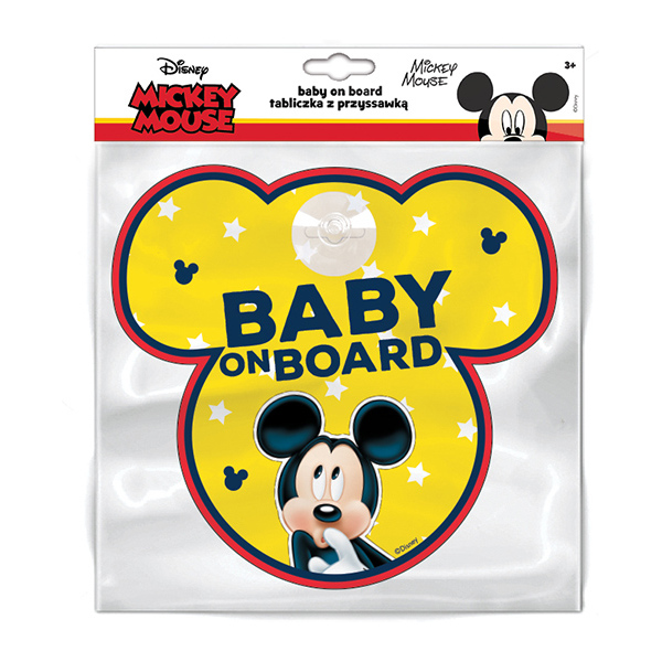 Semn de avertizare Baby on Board Mickey Seven SV9612