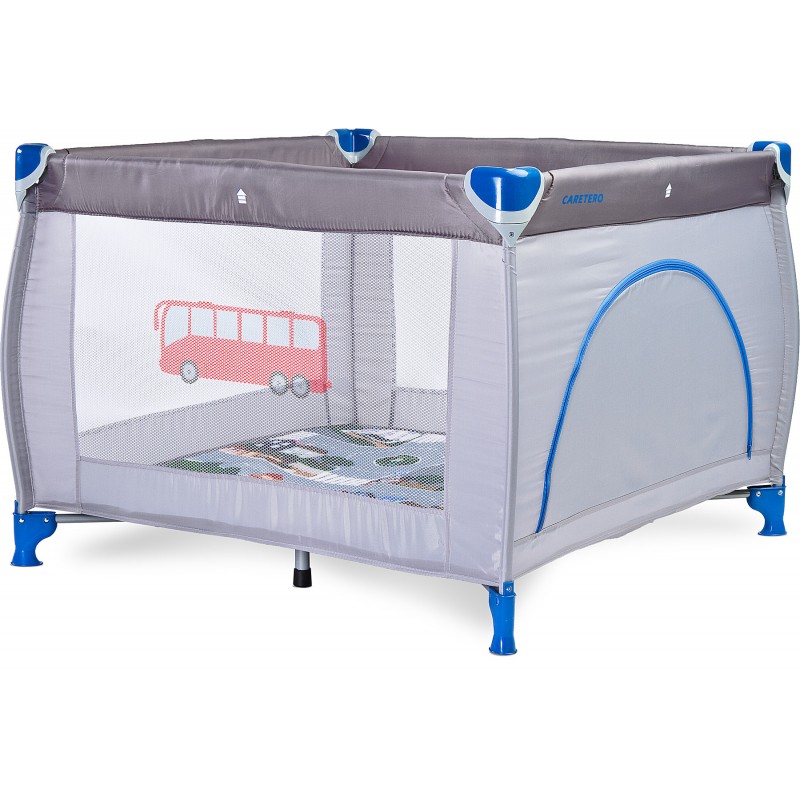 Tarc de joaca caretero traveler 100x100 cm grey