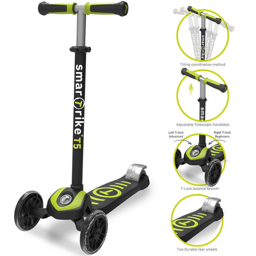 Trotineta pentru copii Smart Trike T5 Green - 1 | YEO