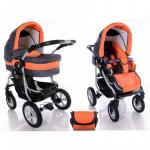 Carucior 2 in 1 Kerttu Coral C1 gri cu portocaliu