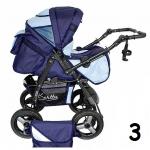 Carucior multifunctional Kerttu Twist-R 3 albastru inchis cu bleu