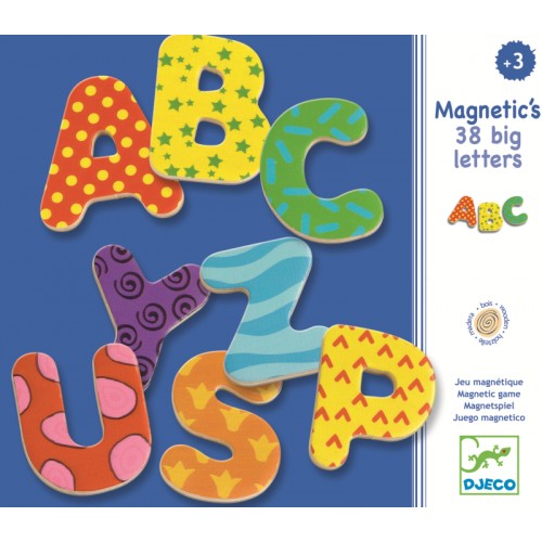 Litere magnetice 38 colorate pentru copii