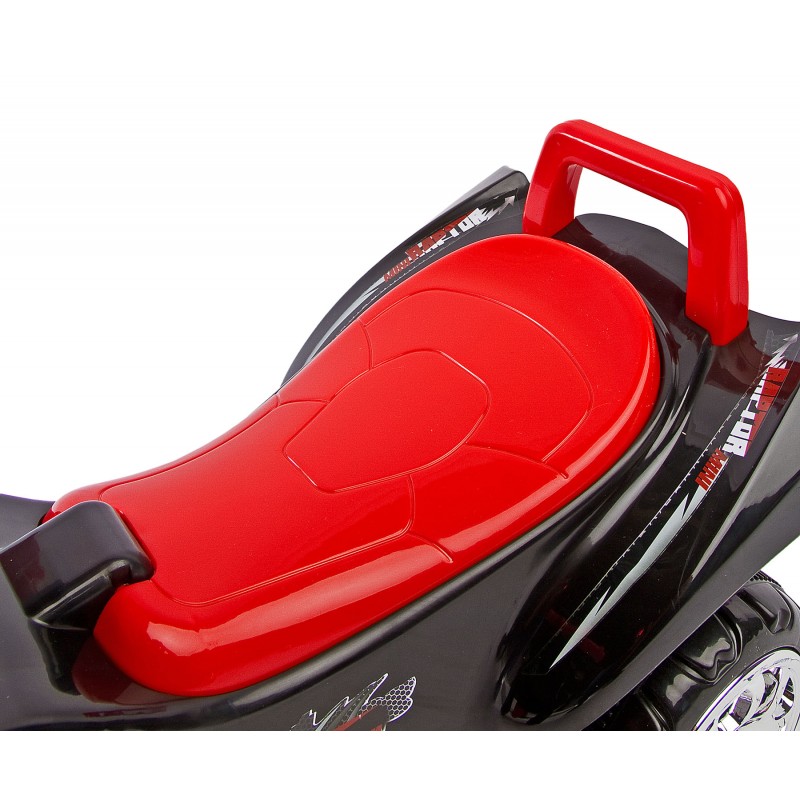 Atv pentru copii fara pedale Toyz Mini Raptor Red cu melodii, lumini si spatiu de depozitare sub scaun, Inaltime scaun 24 cm, de la 18 luni pana la greutatea maxima de 25 kg - 3 | YEO