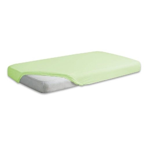 Cearceaf jerse din bumbac cu elastic 140x70 cm green 52